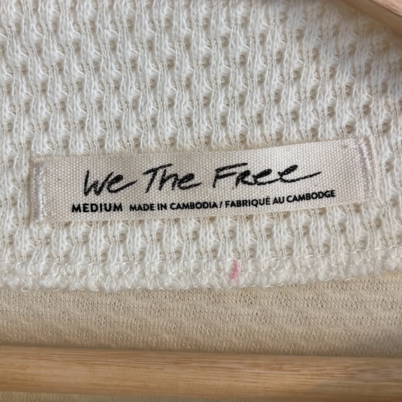 Free people we the free bell sleeve ivory white sweater size medium - Picture 5 of 5